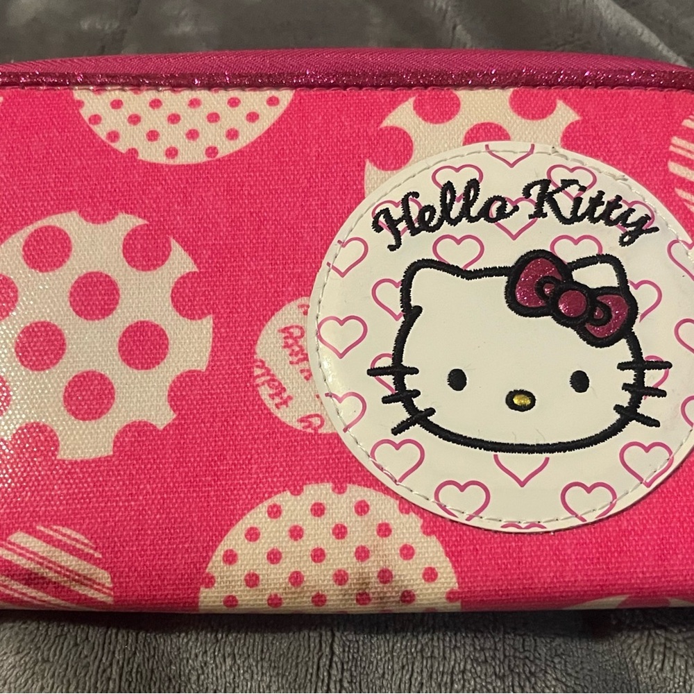 Sanrio Hello Kitty Pink Wallet with Polka Dots